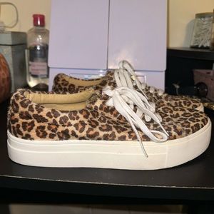 American Eagle cheetah platform sneakers